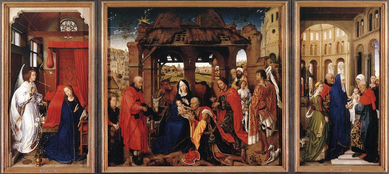 Saint Columba Altarpiece by Rogier van der Weyden, Oil Painting Reproduction
