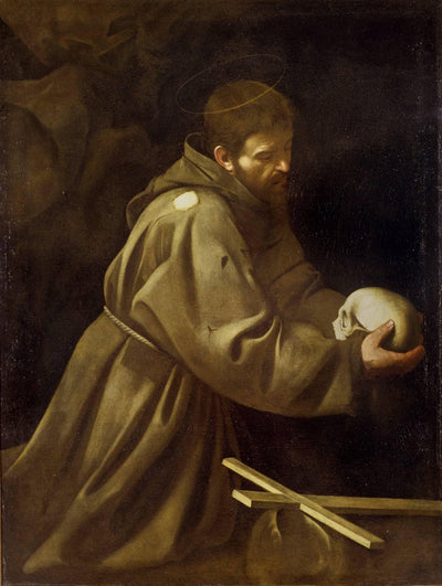 Saint Francis in Prayer in entryway
