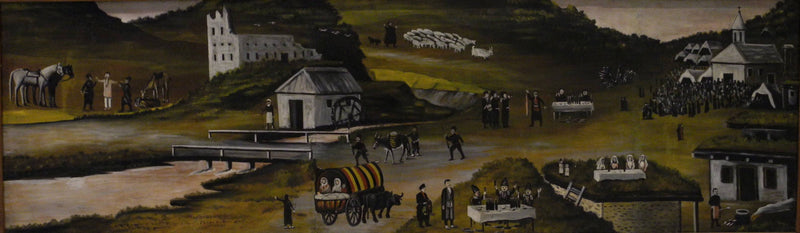 Saint George’s Day in Bolnisi by Niko Pirosmani, Oil Painting Reproduction