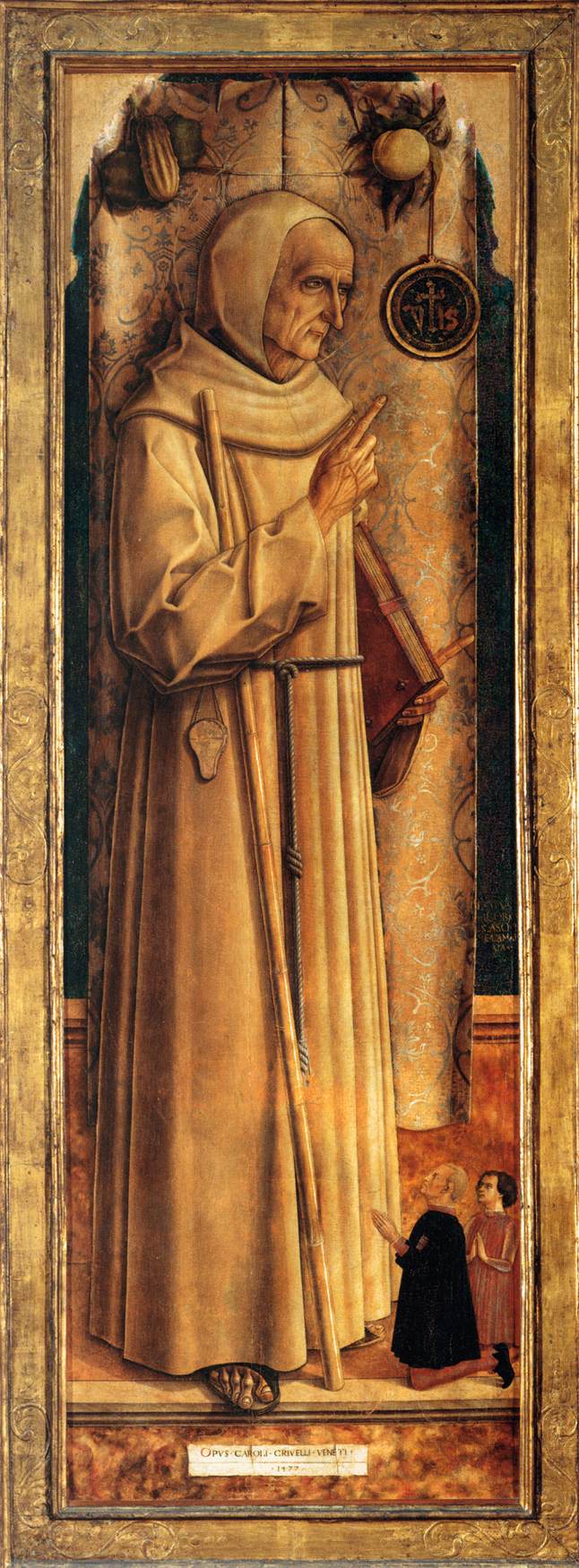 Saint James of the Marches with two kneeling donor by Carlo Crivelli, Oil Painting Reproduction
