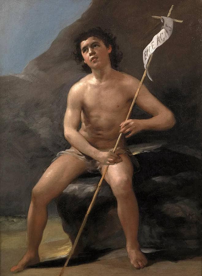 Saint John the Baptist as a Child in the Desert by Francisco Goya — Oil Painting Reproduction