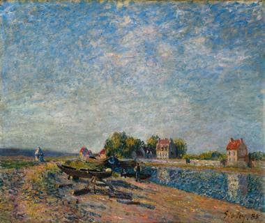 Saint Mammes, Loing Canal by Alfred Sisley — Oil Painting Reproduction