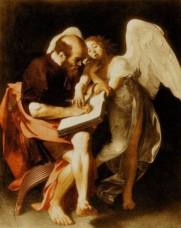 Saint Matthew and the Angel by Caravaggio — Oil Painting Reproduction