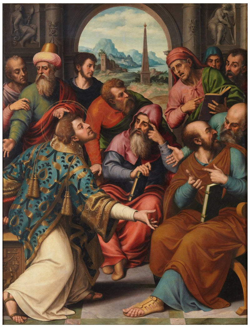 Saint Stephen in the synagogue by Vicente Juan Masip — Oil Painting Reproduction