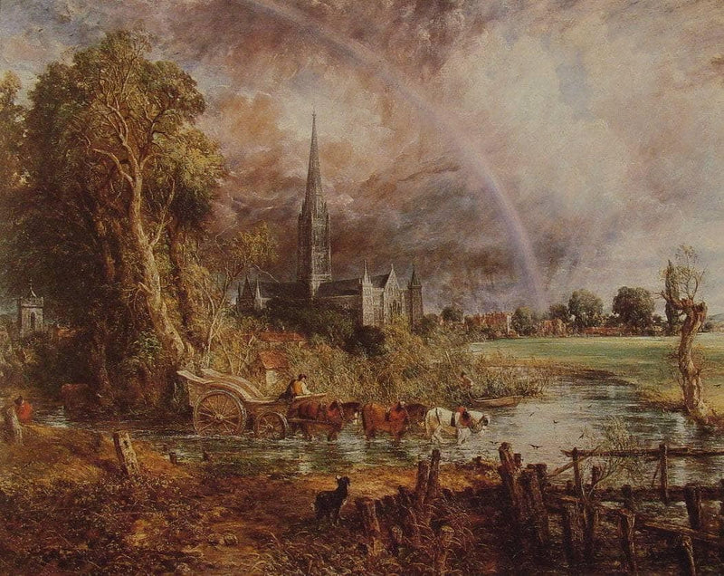 Salisbury Cathedral from the Meadows by John Constable — Oil Painting Reproduction