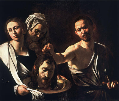 Salome with the Head of John the Baptist in kitchen