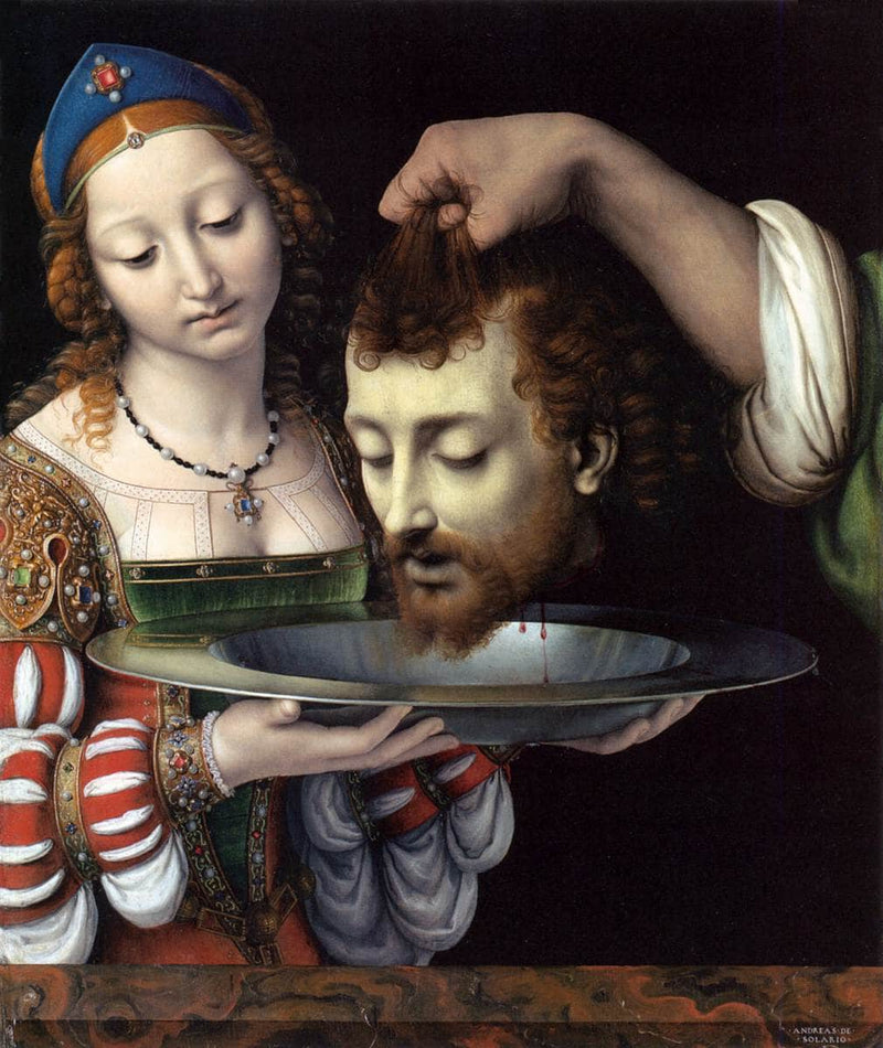 Salome with the head of St. John the Baptist by Andrea Solario, Oil Painting Reproduction