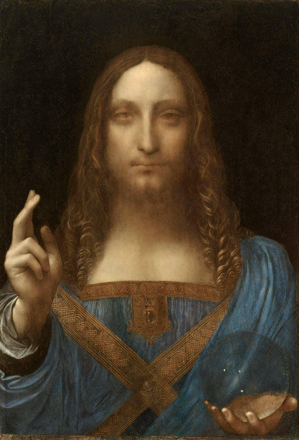 Salvator Mundi, by Leonardo da Vinci, c. 1490–1500, oil on walnut panel.