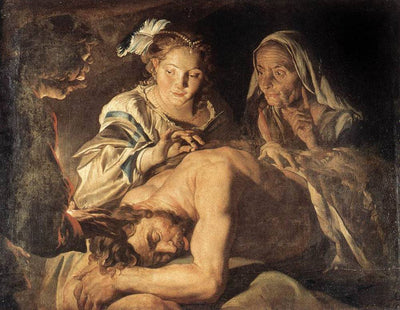 Samson and Delilah in home office