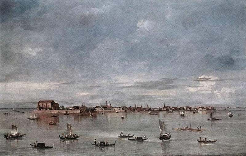 San Cristoforo, San Michele and Murano, Seen from the Fondamenta Nuove by Francesco Guardi — Oil Painting Reproduction
