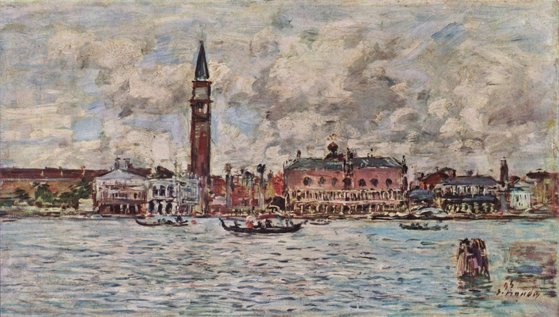 San-Marco square in Venice by Eugene Boudin — Oil Painting Reproduction