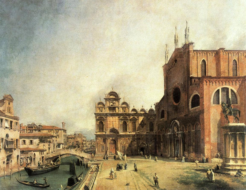 Santi Giovanni e Paolo and the Scuola de San Marco by Canaletto — Oil Painting Reproduction