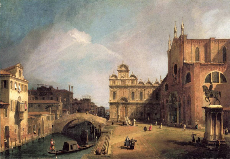 Santi Giovanni e Paolo and the Scuola di San Marco by Canaletto — Oil Painting Reproduction