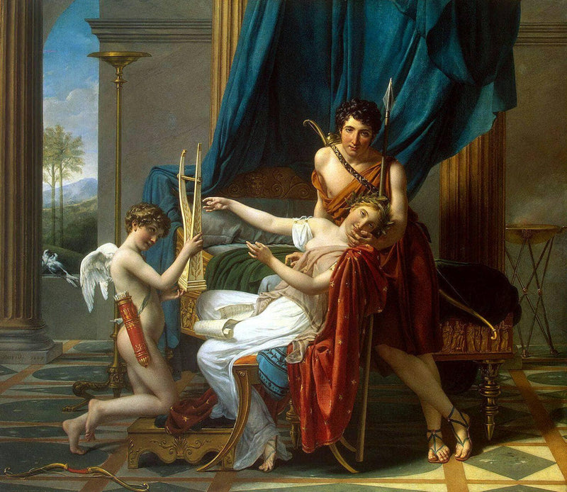 Sappho and Phaon by Jacques-Louis David — Oil Painting Reproduction