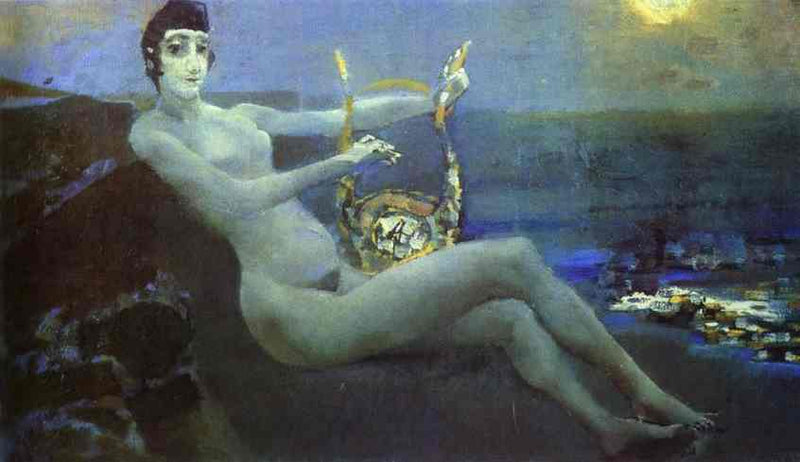 Sappho by Mikhail Vrubel — Oil Painting Reproduction