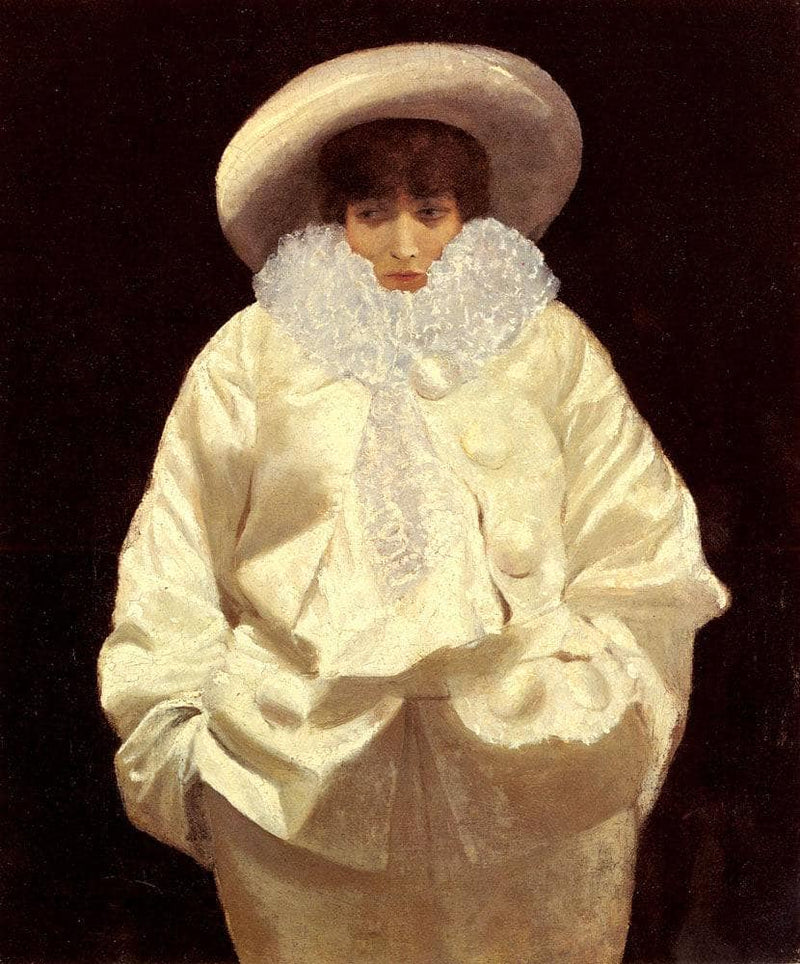 Sarah Bernhardt as Pierrot by Giuseppe de Nittis — Oil Painting Reproduction