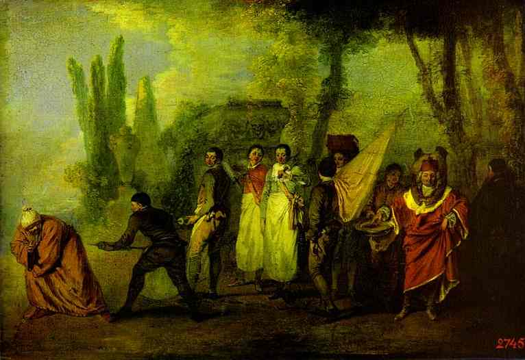 Satire on Physicians by Antoine Watteau — Oil Painting Reproduction
