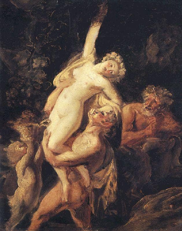 Satyr and Bacchante (Bacchanalia) by Karl Bryullov — Oil Painting Reproduction