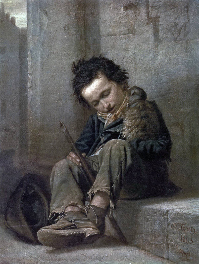 Savoyard by Vasily Perov — Oil Painting Reproduction