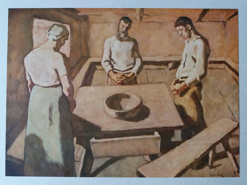 Saying Grace by Albin Egger-Lienz — Oil Painting Reproduction