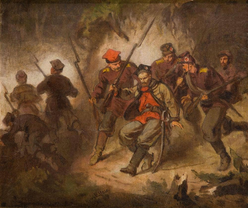 Scene from the January Uprising by Walery Eljasz Radzikowski — Oil Painting Reproduction