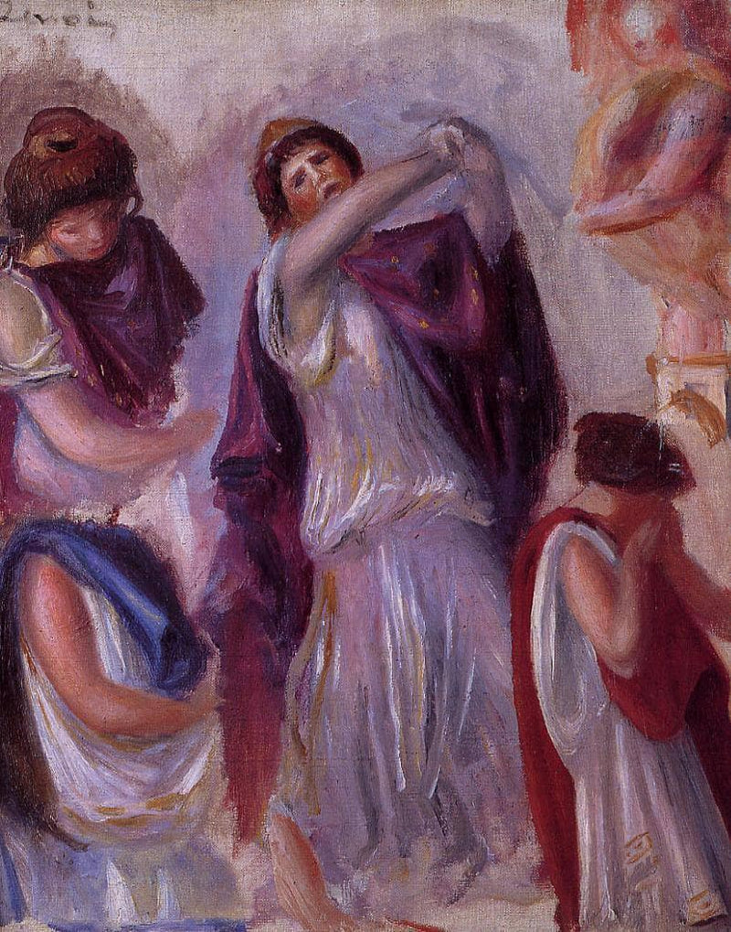 Scene Antique Femmes aux Peplums by Pierre-Auguste Renoir — Oil Painting Reproduction