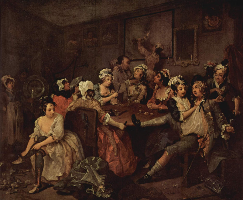 Scene in a Tavern (The Orgy) by William Hogarth — Oil Painting Reproduction