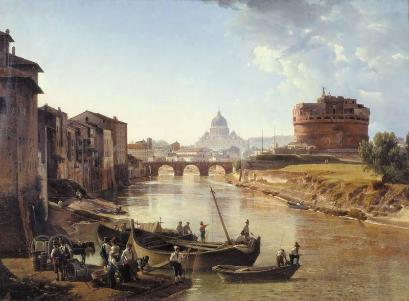 New Rome. Castel Sant'Angelo by Sylvester Shchedrin — Oil Painting Reproduction