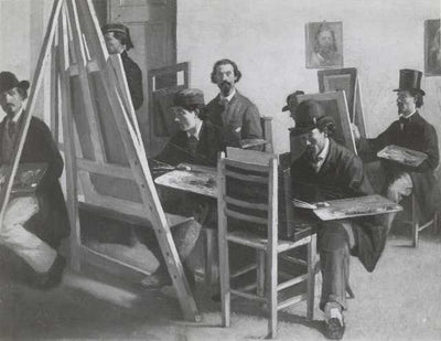 School of painting in modern living room