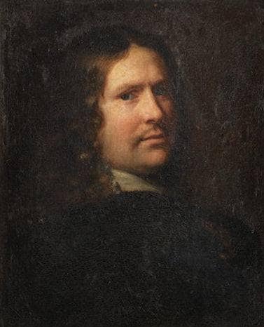 Self-portrait in a black coat by Sebastien Bourdon — Oil Painting Reproduction
