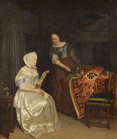 Lady Reading a Letter by Jacob Ochtervelt — Oil Painting Reproduction