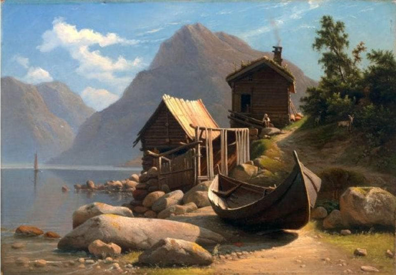 From the Sognefjord by Knud Baade — Oil Painting Reproduction