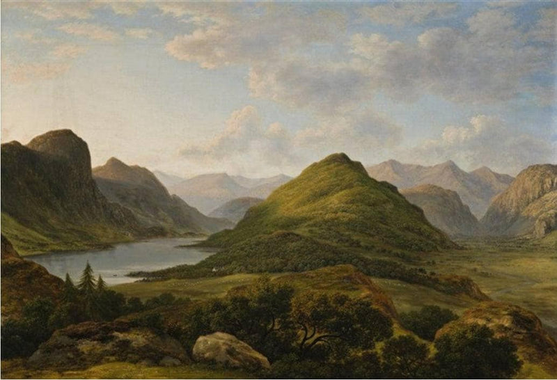Leathe's water, Skiddaw and saddleback in distance by John Glover — Oil Painting Reproduction
