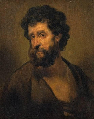 Portrait of a bearded man in living room