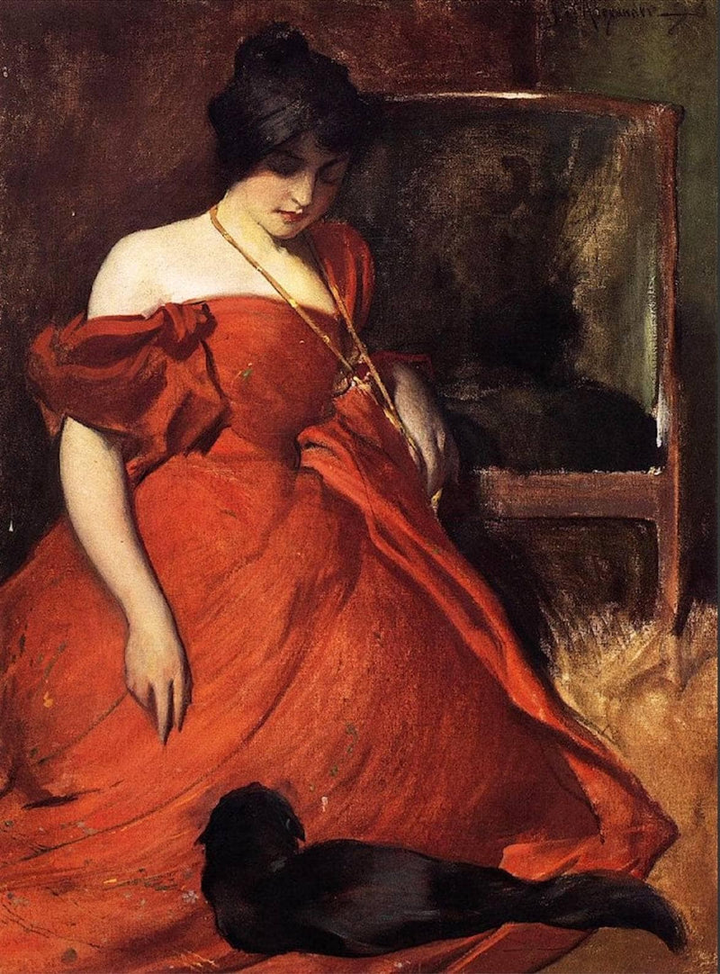 Black and Red by John White Alexander — Oil Painting Reproduction