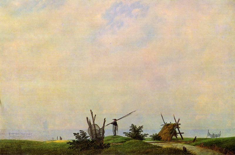 Sea beach with fisherman (The fisherman) by Caspar David Friedrich — Oil Painting Reproduction