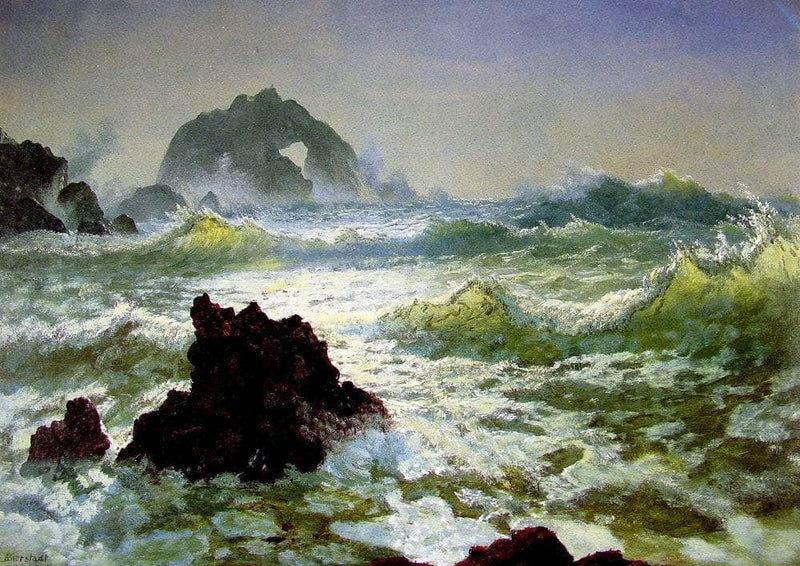 Seal Rock, California by Albert Bierstadt — Oil Painting Reproduction