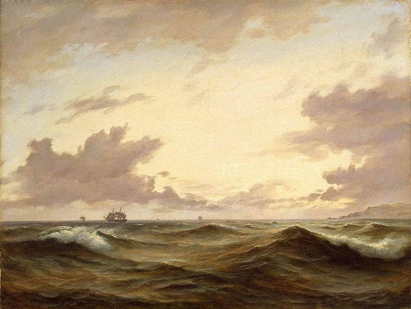 Seascape by Anton Melbye — Oil Painting Reproduction