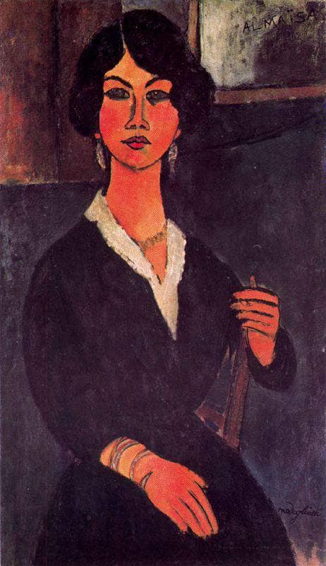 Seated Algerian Almaiisa by Amedeo Modigliani — Oil Painting Reproduction