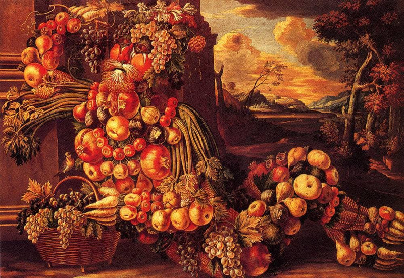 Seated Figure of Summer by Giuseppe Arcimboldo — Oil Painting Reproduction