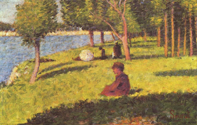 Seated figures by Georges Seurat — Oil Painting Reproduction