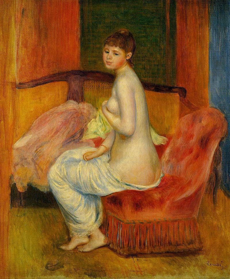 Seated Nude (At East) by Pierre-Auguste Renoir — Oil Painting Reproduction