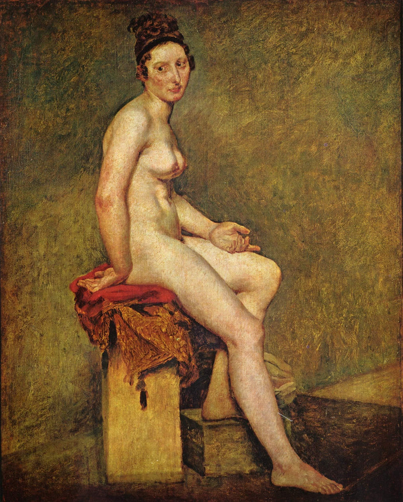 Seated Nude, Mademoiselle Rose by Eugene Delacroix — Oil Painting Reproduction