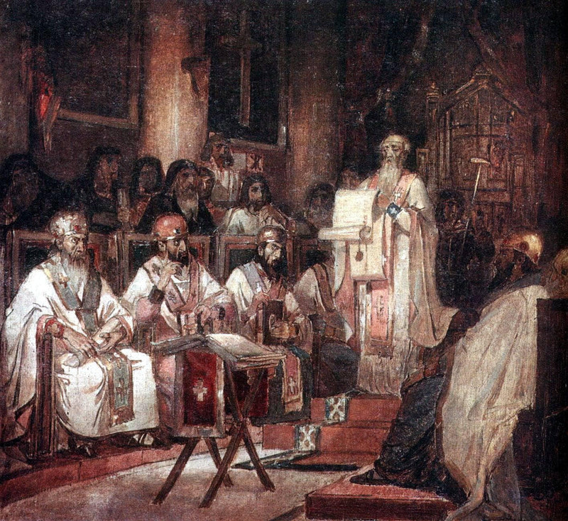 Second Ecumenical Council of Constantinople by Vasily Surikov — Oil Painting Reproduction