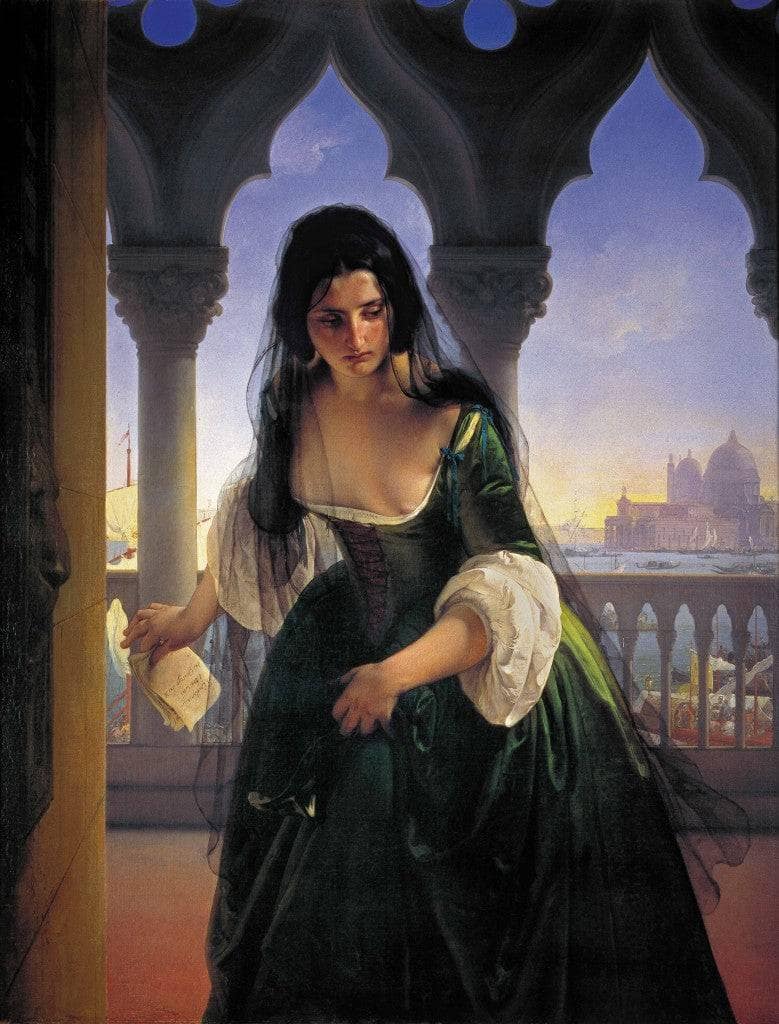 Secret accusation by Francesco Hayez — Oil Painting Reproduction