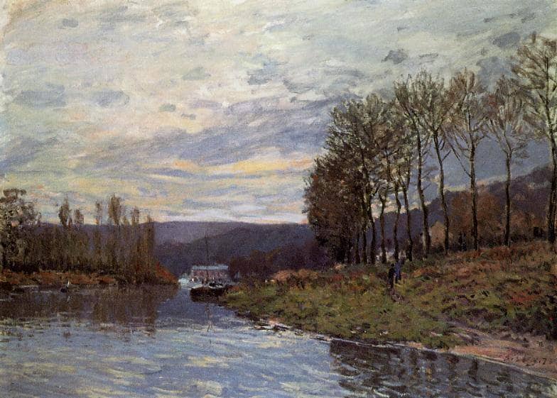 Seine at Bougival by Alfred Sisley — Oil Painting Reproduction