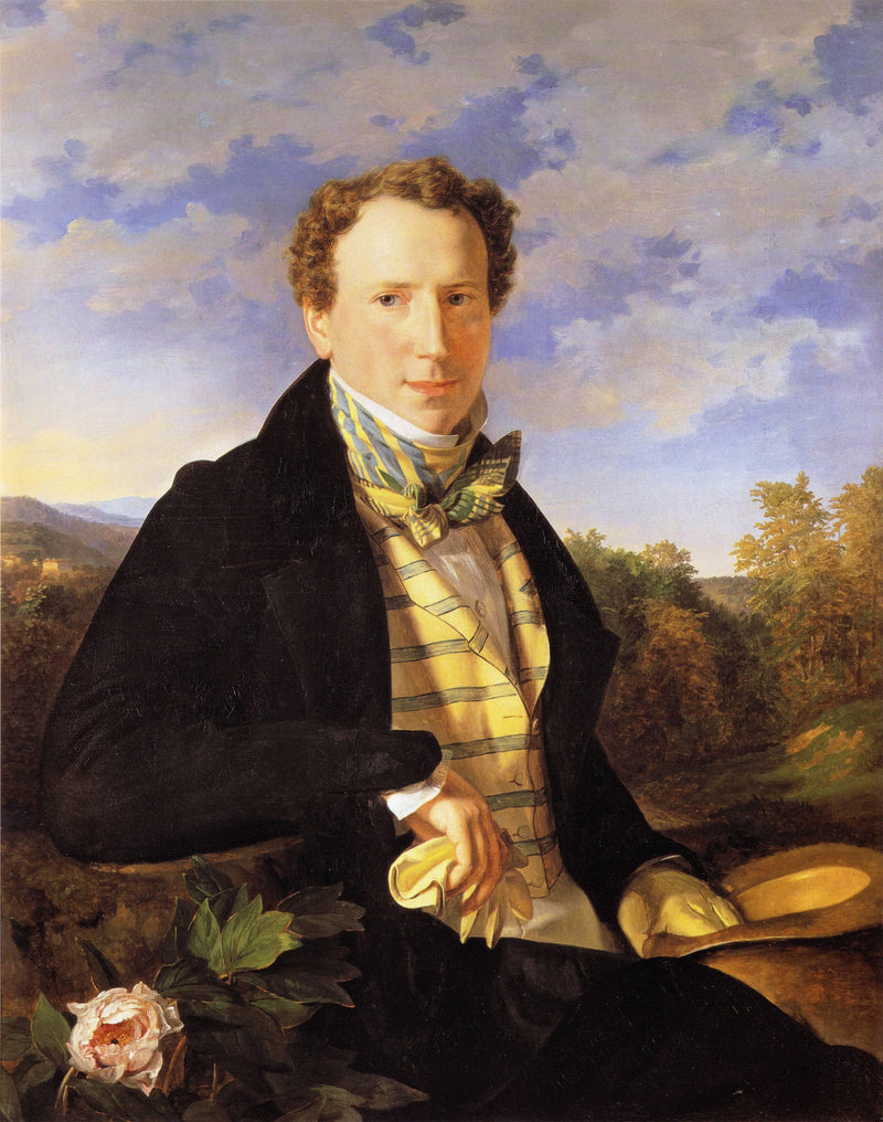 Self portrait at the age of 35 by Ferdinand Georg Waldmüller — Oil Painting Reproduction