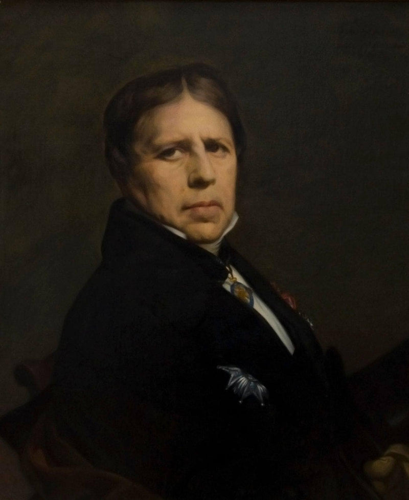 Self-Portrait at the age of 79 years old by Jean Auguste Dominique Ingres — Oil Painting Reproduction