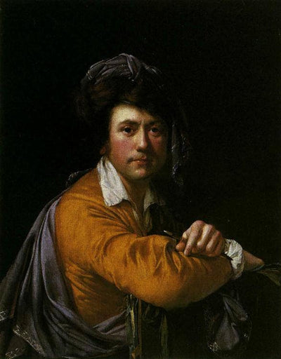 Self Portrait at the age of about Forty in kitchen