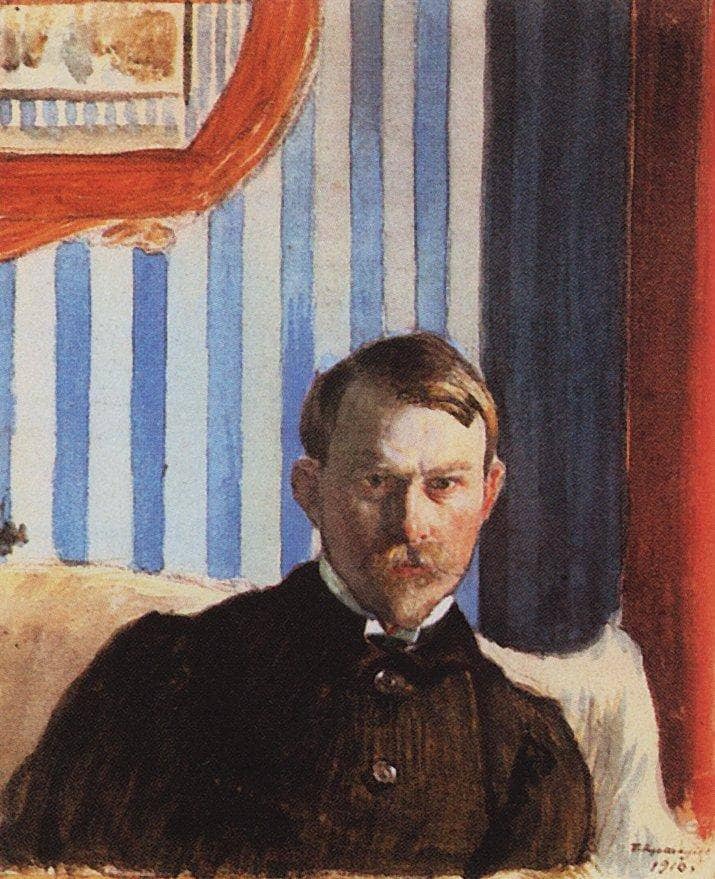 Self Portrait by Boris Kustodiev — Oil Painting Reproduction